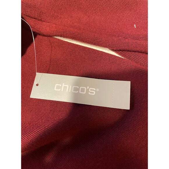 Chico’s Turtleneck Sweater NWT Cranberry Spice Size M Soft Cozy Cabincore - Picture 4 of 8